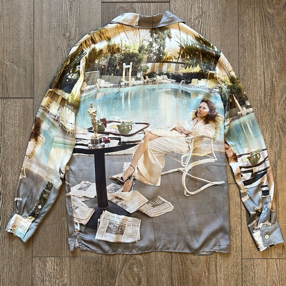 Limitato Terry O'neil The Day After Button Down Shirt Faye Dunaway Oscar Print - Picture 3 of 5